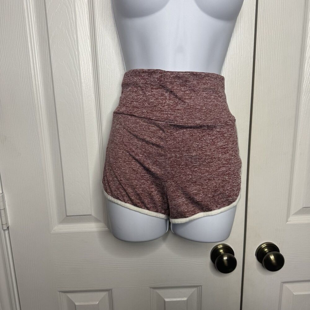 Bundle 2 Shein Size M Athletic Shorts Bundle Maroon Gray Fold Over Waist - Picture 5 of 6